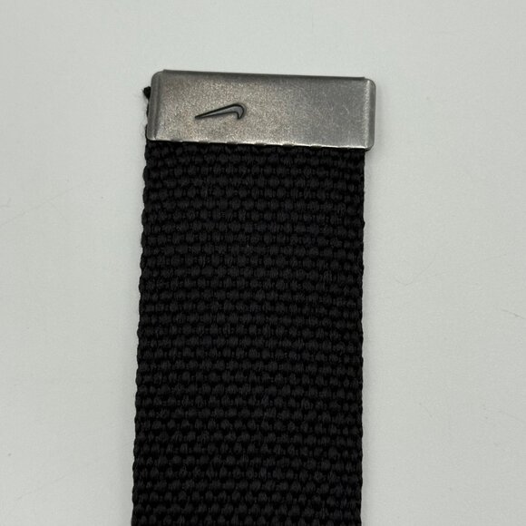 Nike Black Web Adjustable Belt Canvas Strap with Metal Buckle Fits Up To 47" - Picture 5 of 6